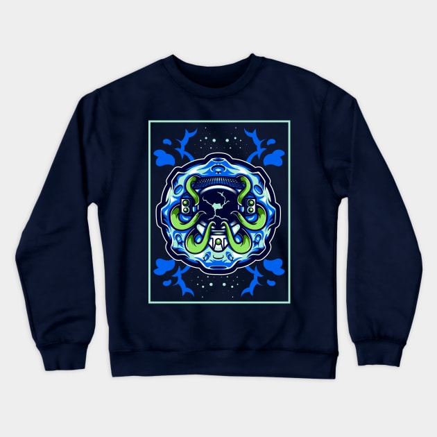 asstronaut monster attack Crewneck Sweatshirt by PenPencils